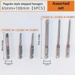 6-Piece Screwdriver Bit Set, Featuring Magnetic Hexagonal Shanks and a Unique Pagoda-Shaped Internal Hex Design, 1.5-6mm Universal - Image 2