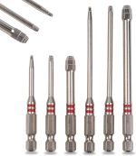 6-Piece Screwdriver Bit Set, Featuring Magnetic Hexagonal Shanks and a Unique Pagoda-Shaped Internal Hex Design, 1.5-6mm Universal