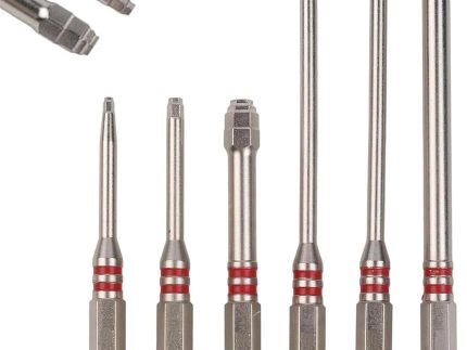 6-Piece Screwdriver Bit Set, Featuring Magnetic Hexagonal Shanks and a Unique Pagoda-Shaped Internal Hex Design, 1.5-6mm Universal