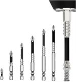 6Pcs High Magnetic Screwdriver Drill Bit Set, Strong Magnetic Durability Screwdriver Drill Bit Set, Magnetic Electric Screwdriver Set, Electric Precision Screwdriver Set, 25 50 65 70 90 150mm