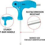 20-piece T-Handle Allen Hex Key Wrench Set, Long Arm Ball-head Design, Metric (2mm-10mm), Imperial (3/32"-3/8") - Image 2