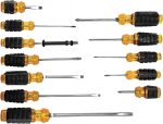 12-Piece Magnetic Screwdriver Set | Chrome Vanadium Steel Precision Hand Tools | Cushion Grip Comfort Handles | Essential Home Tool Kit for Auto, Garage,  & Electronic Repair