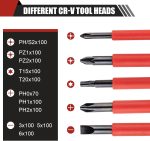 13PCS 1000V Insulated Screwdriver Set,  Steel, Magnetic Tips, PP +  Grip,  Certified for Electrician Tools & Industrial Use - Image 2