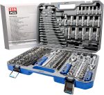 Mechanic Tools For Car - 216pcs Ratchet Socket Wrench Sets, Wrench And Socket Set, 72-Tooth Reversible Ratchet Wrench with Universal Joint And Extension Bars, Mechanics wrench Tool Set for Automotive - Image 2
