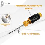 12-Piece Magnetic Screwdriver Set | Chrome Vanadium Steel Precision Hand Tools | Cushion Grip Comfort Handles | Essential Home Tool Kit for Auto, Garage,  & Electronic Repair - Image 2